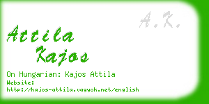 attila kajos business card